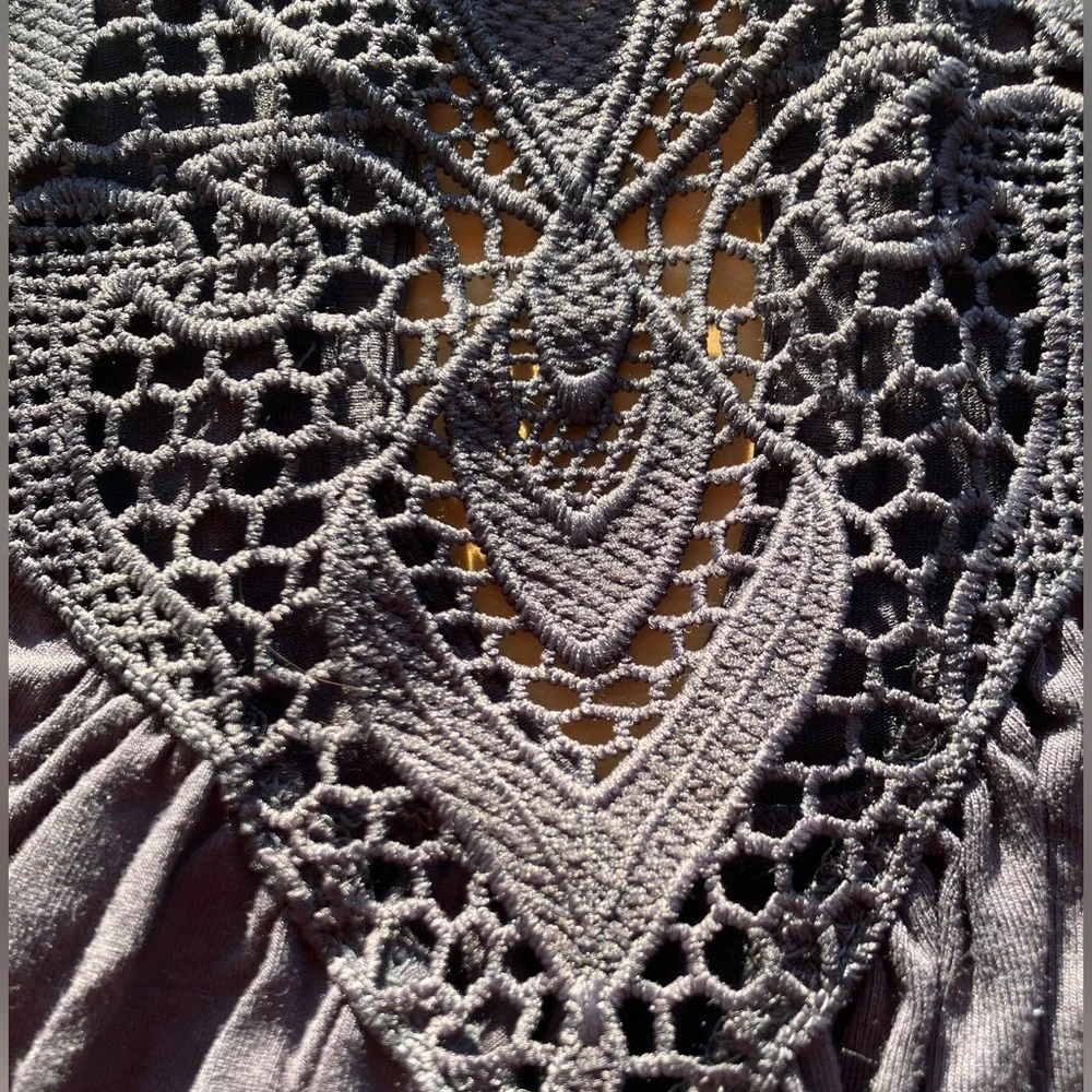 🟢2 FOR $15❣️MAURICES CROCHET YOKE SLEEVELESS TOP *MEDIUM *DARK OLIVE GREEN *EUC - Picture 11 of 11